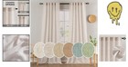 Linen Curtains 90 Inch Long Set 2 Panels Semi Sheer Light Filtering Farmhouse