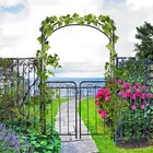 Metal Decorative Arch  Gate  Garden Arbor  Black