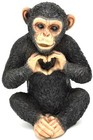 4 3 4  New  Monkey Heart Love Chimpanzee  Collectible Figurine Animal Statue