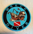 Wreck Diver Scuba Patch Diving Shipwreck Round Divemaster Embroidered Iron-on 