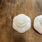 Vintage Pair Of Victorian  Art Deco Style Embossed Milk Glass Light Cover Shade