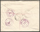Australia 1951 Registered Cover Elizabeth St Victoria To Usa Letter Package Due