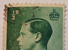 Great Britain Postage   King Edward Viii     d Green Stamp   Posted used   1936