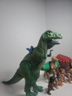 Vintage Playskool Definitely Dinosaurs Lot Of 8 1987 T Rex Triceratops Cave Toys