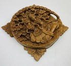 Rare Carved Wooden Hindu Goddesses Intricate Artwork Floral 7 6    Wall Decor 0
