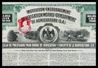 1908 Mexico  Institution For Encouragement Of Irrigation -  100 Gold Bond