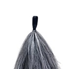 Y j Tails Med Grey Natural Loop Top Tapered Bottom 28 -30  Horse Tail Extension