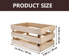 Wooden Storage Box Vintage Storage Basket Organizer Large Capacity Wood Crate Bo