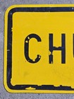 Vintage Authentic Retired Church Street Sign - 24 x12 