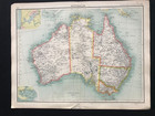 Antique 1900s Maps Australia And New Zealand New South Wales Queensland
