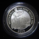 2016 Britannia 1 Oz  999 Silver U k  2 Lb  Britannia Proof W box   Coa
