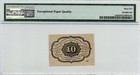 Fr 1242 - 10c First Issue Fractional - Straight Edges W  Abnco - Pmg 65 Epq Gem