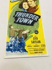 Rare 1946 Thunder Town Orig Linen Back 14x36 Movie Poster Bob Steele Syd Saylor