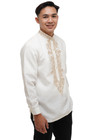 Men s Jusilyn Ivory Chinese Collar Modern Barong Tagalog - Js122