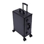 Rolling Makeup Train Case Cosmetic Trolley Organizer Travel W led Light   Mirror