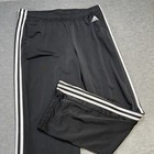 Adidas Pants Womens Xl Black Designed 2 Move Track Sweatpants 3 Stripe Gym Train