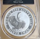 2020 P Australia 1oz  Silver Swan Pcgs Ms70 First Day Of Issue