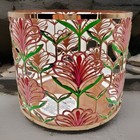 Bath   Body Works New 2025    pink Flower         Metal 3 Wick Candle Holder New    