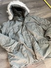 Vintage 1978 Us Military Issue Type N-3b Extreme Cold Weather Green Parka Large