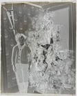 Antique Glass Plate Photo Negative - Holiday Scene With Boy And Decorated Tree