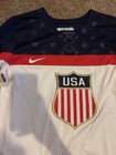 Nike Team Usa Hockey Jersey Long Sleeve White navy red Size M