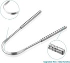 Ylyl 3pcs Stainless Steel Tongue Scraper Metal Adult Portable New
