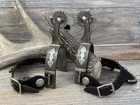 Lytle   Mower -    l m    Marked Silver Overlaid Spurs W  Locking Rowels   Straps