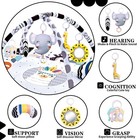 Tfder Baby Gym Play Mat  8-in-1 Tummy 39 4 X 43 3 X 21 Inches  Black White