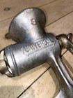 Vintage Universal No  3 Meat Grinder Clamp-on Hand Crank Usa Cast Iron Made Usa