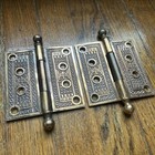 Pair Of Eastlake Bronze Door Hinges Elaine Pattern Reading Hardware Co 4x4