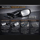 For 03-07 Toyota Corolla M-3 Style Gloss Black Led Manual Side Mirrors Pair