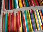 Large Lot Of  200 Colored Pencils -  Misc Brands