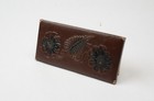Vintage Embossed Leather Rocking Ink Blotter 6  W  Original Paper Euc