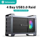4 5 Bay Hard Drive Enclosure Usb 3 0 For 2 5  3 5  Inch Sata Hdd Ssd Aluminum