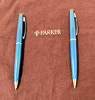 Parker Prose Blue   Chrome Ballpoint Pen   Pencil Set