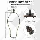 2 Set 7 Inch Lamp Harp Kit With 0 7  Tall Finial For Table Lamps Bronze