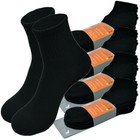 3-12 Pairs Mens Cotton Black Athletic Ankle Crew Cushioned Socks Size 9-11 10-13