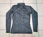 Nike Pro Hyperwarm 1 2 Zip Top Womens Size M Black Geometric Long Sleeve Active
