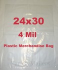10 Large Plastic Bags 24  x 30   Extra Thick 4 Mil Storage Bags 24x30