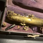Antique Buescher Saxophone Serial No 141387 Low Pitch W  Case And Accessories