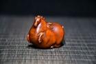 Chinese Antique Boxwood Wooden Hand Carved Exquisite Horse Statue Art