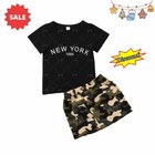 Toddler Kids Baby Girls Short Sleeve Tops Short Skirts Summer Outfits Clothes