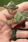 Vintage Marx Wind-up Climbing Tractor Tin Litho Driver-3 5  Tall