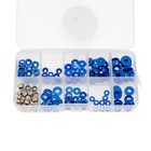Blue Aluminum Alloy Countersunk Round Head M2 5 M3 M4 Screw Gasket Nut Set
