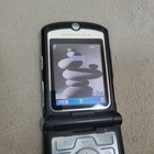 Motorola Razr V3 Black Flip Phone Bluetooth Camera Mp4 Tested Battery Sim