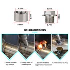 O2 Oxygen Sensor M18 X 1 5 Bung   Plug Wideband Weld On   In Nut Cap Kit  2 Set 