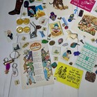 Vintage Grandma Junk Drawer Lot Ephemera Keys Magnets Trolls Postcards Fun More
