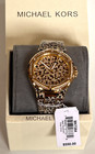 Michael Kors Mk7284 Lennox Animal Pav   Gold-tone Womens Watch Bnwt Gift Box  550