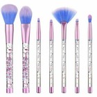 7pcs Makeup Brushes Set Mermaid Unicorn Crystal Quicksand Sequins   Pouch Case