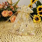 200pcs 4 x5  Golden Drawstring Organza Pouches Wedding Jewelry Candy Gift Bags